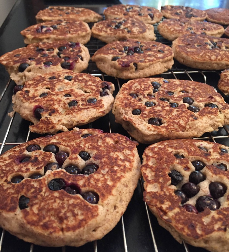 Blueberry Banana Flax Pancakes